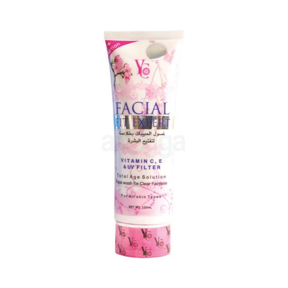 YC Facial Fit Expert Total Age Solution Face Wash (Pink) 100ml  