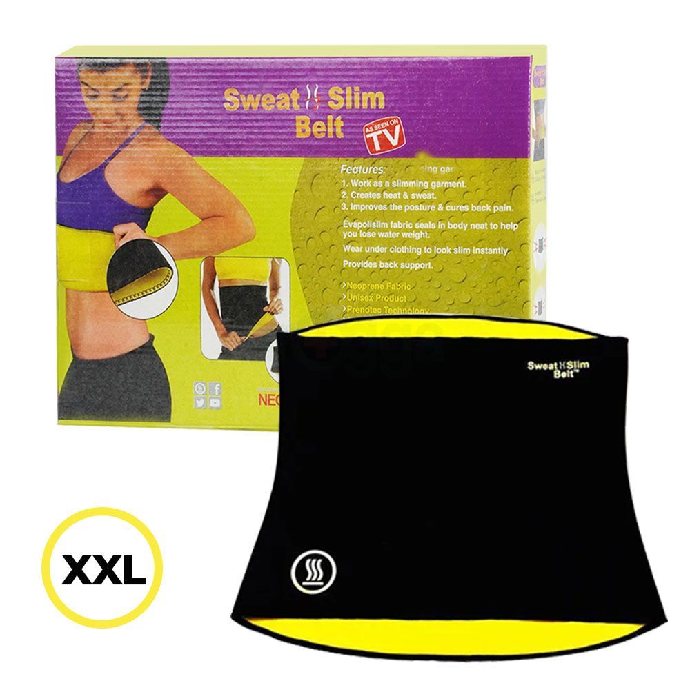 Sweat Slim Belt Black Color XXL  