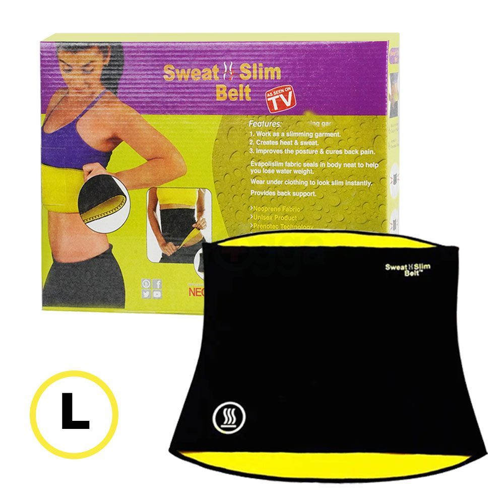 Sweat Slim Belt Black Color L  