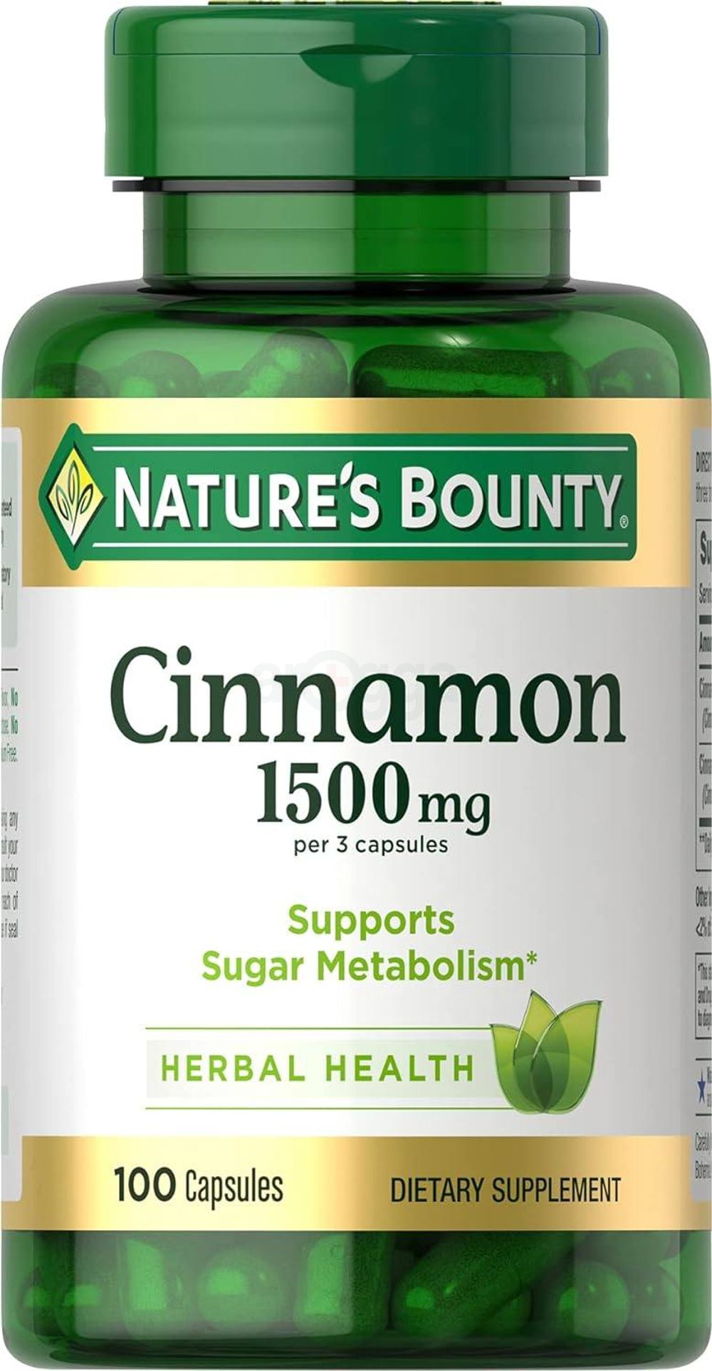 Nature s bounty cinnamon plus chromium supports sugar metabolism 100