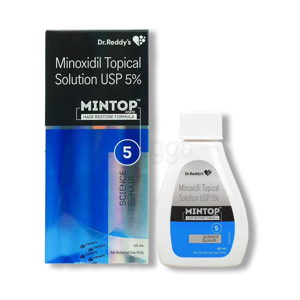 Dr. Reddy's Minoxidil Topical Solution USP 5% Mintop Forte Hair Restore Formula 60ml  