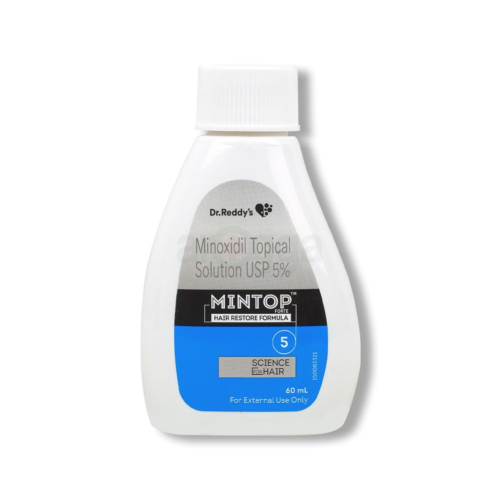 Dr. Reddy's Minoxidil Topical Solution USP 5% Mintop Forte Hair Restore Formula 60ml  