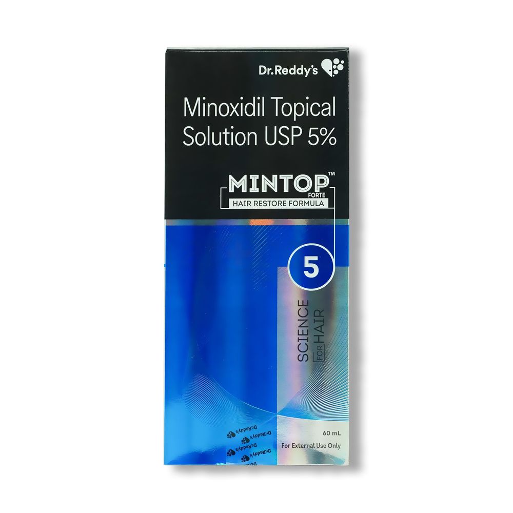 Dr. Reddy's Minoxidil Topical Solution USP 5% Mintop Forte Hair Restore Formula 60ml  