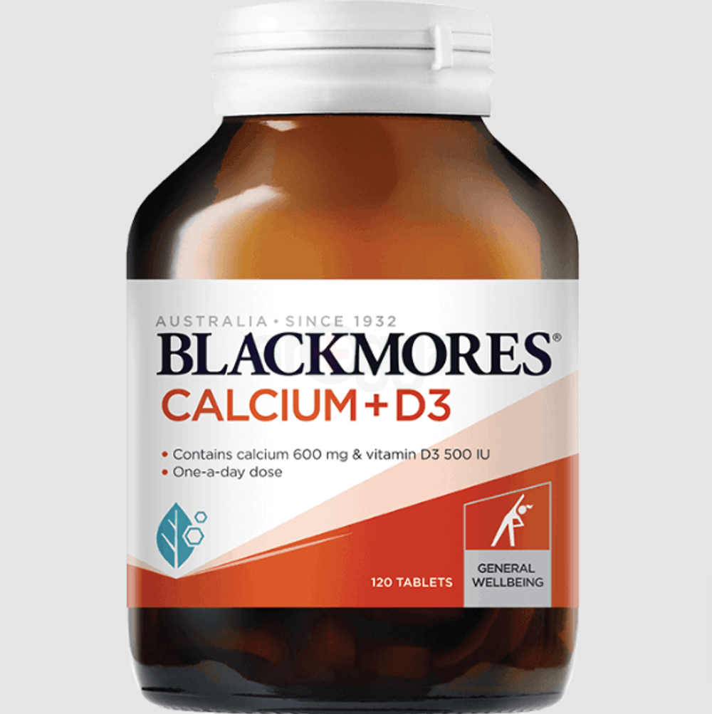 Blackmores Calcium + D3 120 Tablets 600mg+500IU Tablet