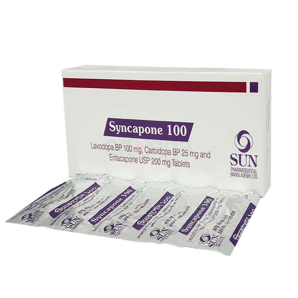 Syncapone  100 25mg+200mg+100mg Tablet