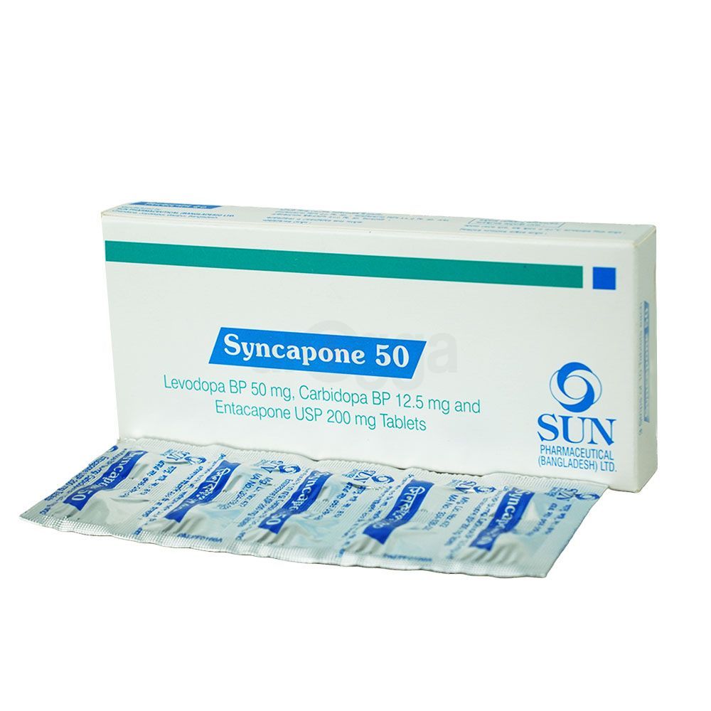 Syncapone  50 12.5mg+200mg+50mg Tablet