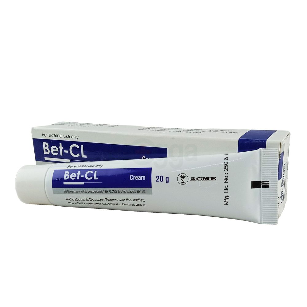 Bet-CL Cream 0.05%+1% Cream - Arogga Online Pharmacy