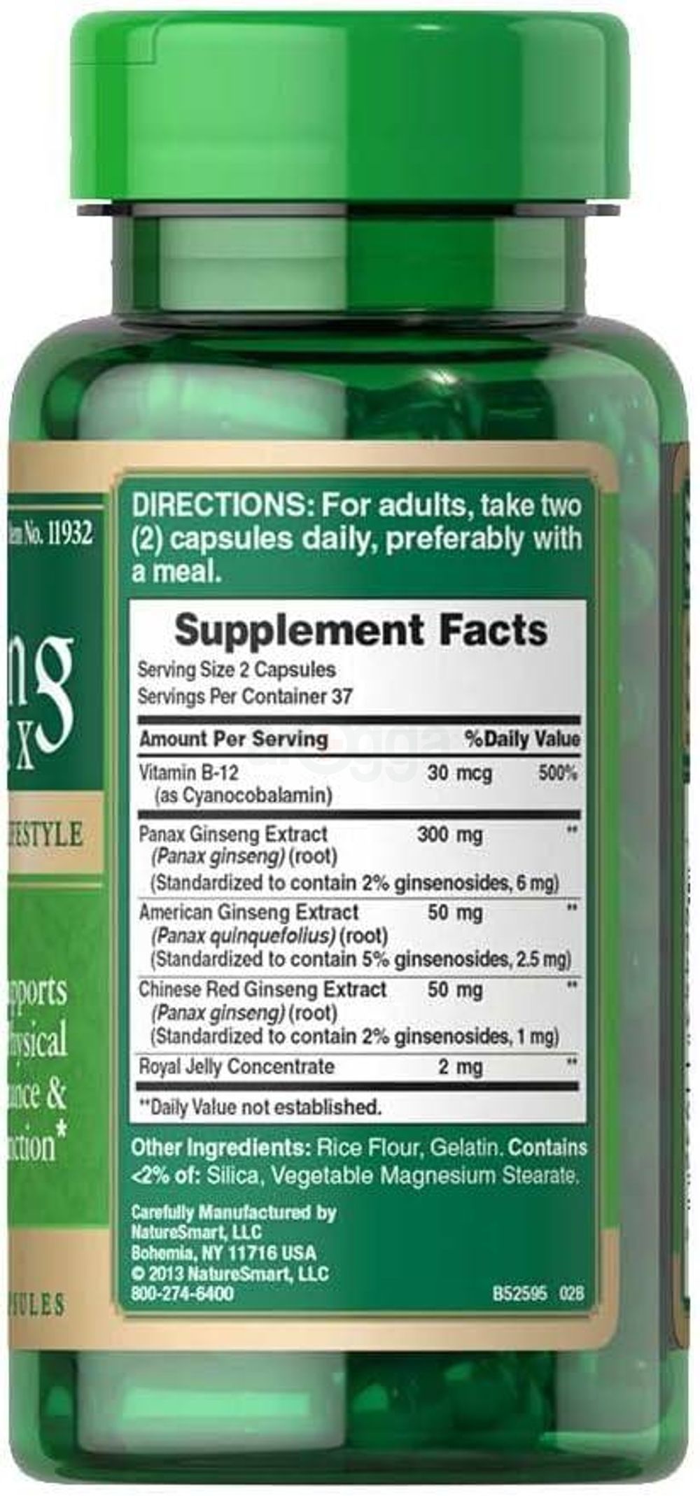 Puritan's Pride Ginseng Complex For Today's Demanding Lifestyle 75 Capsules  