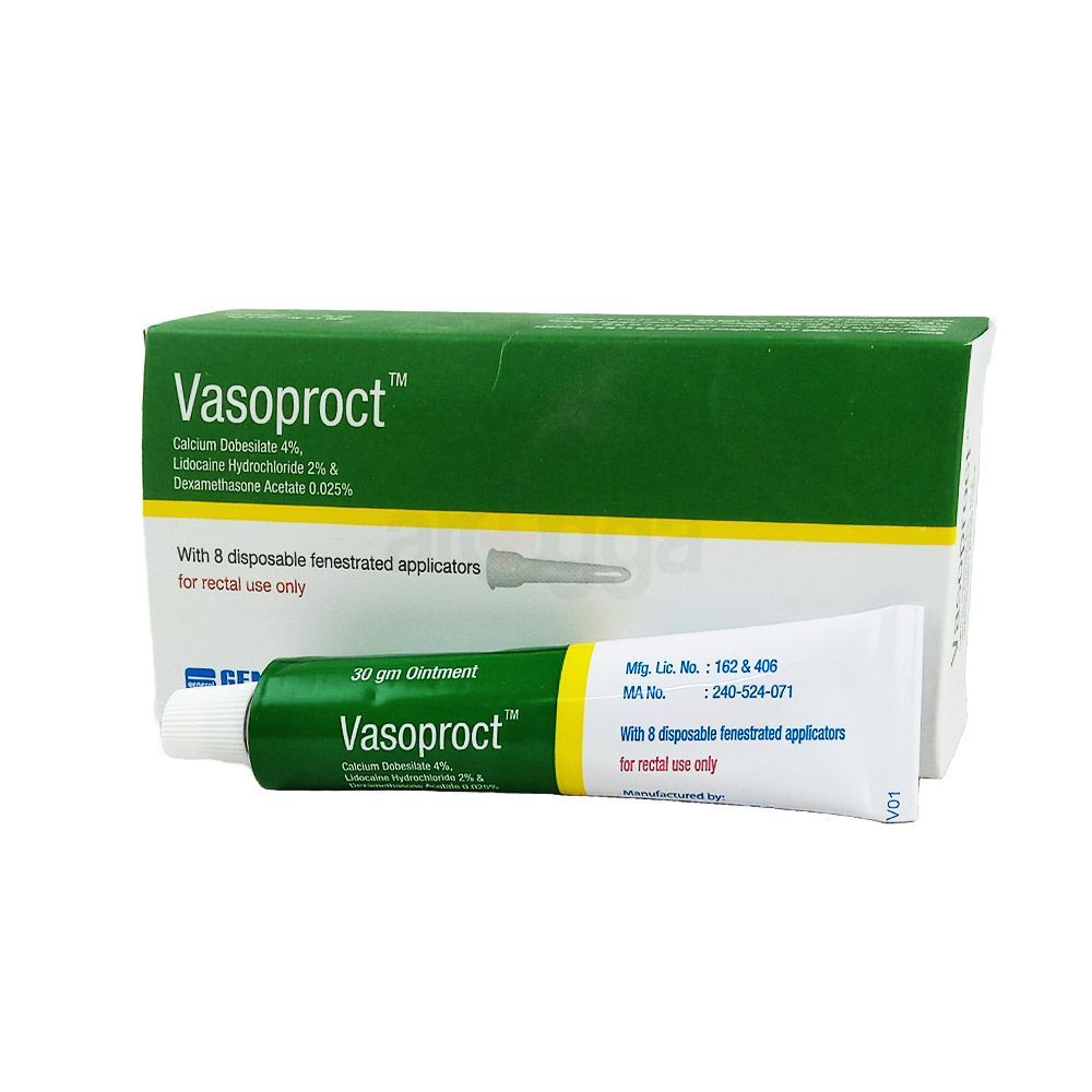 Vasoproct 4%+2%+0.025% Ointment