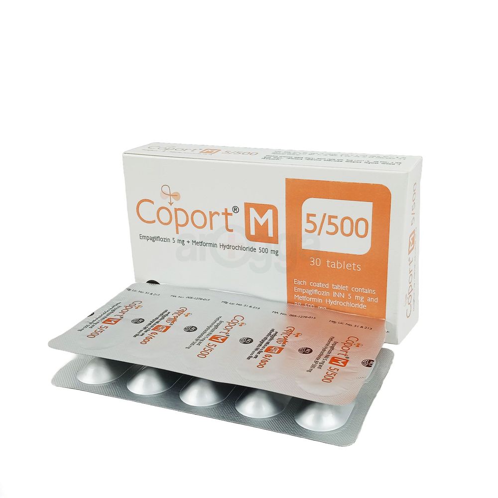 Coport M 500 5mg+500mg Tablet