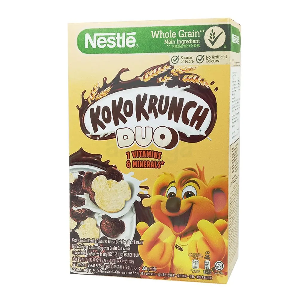 Nestlé Koko Krunch Duo Breakfast Cereal Box 300g  