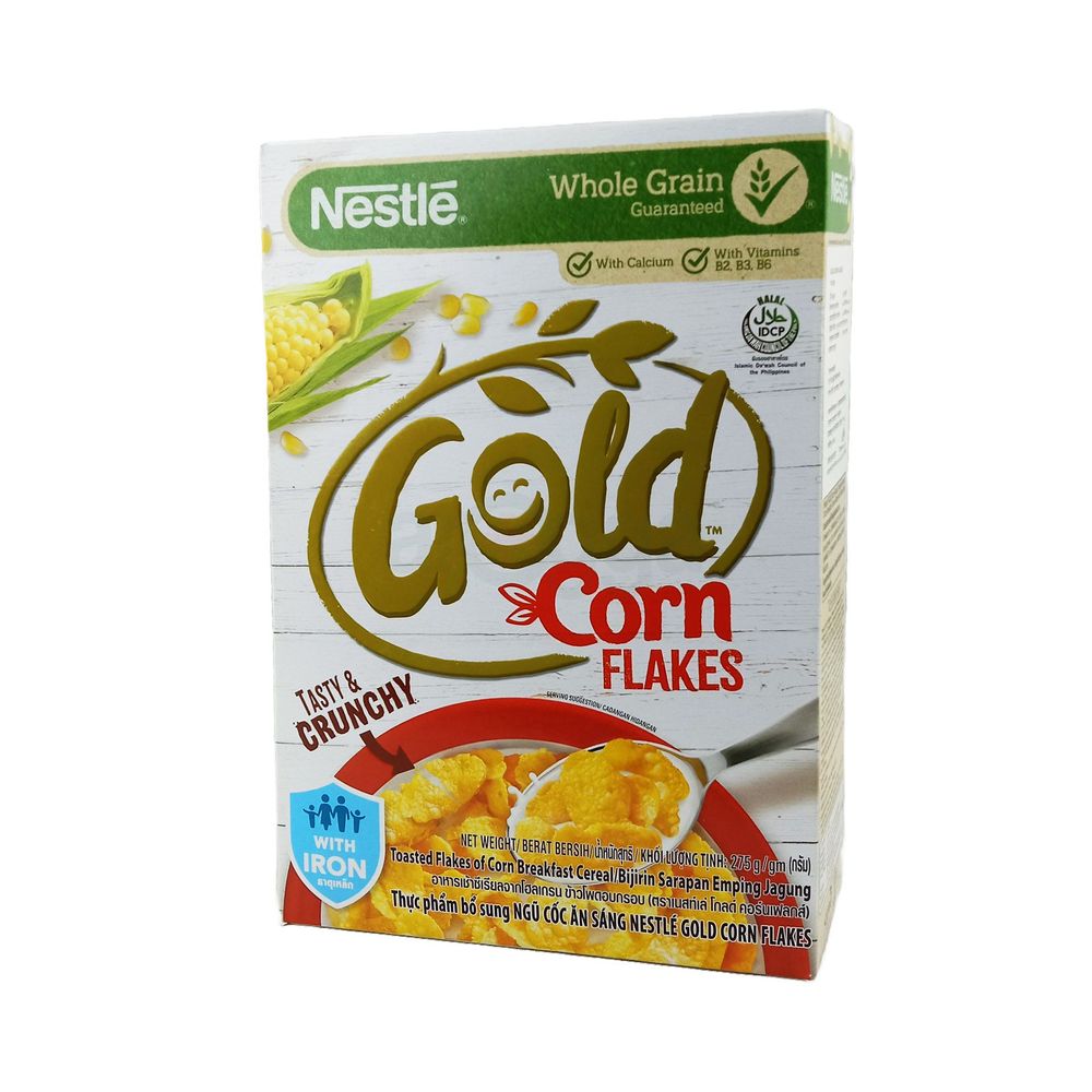 Nestlé Gold Corn Flakes Breakfast Cereal Box  