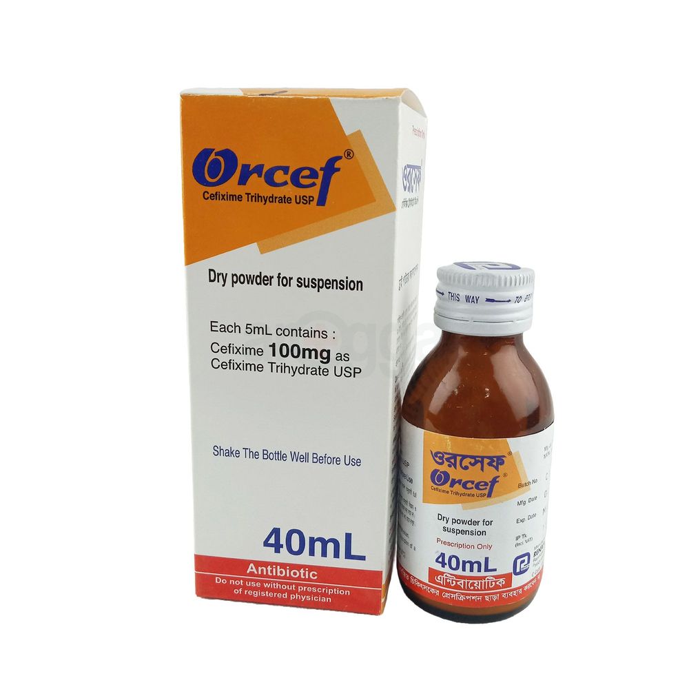 Orcef 100mg/5ml Powder for Suspension