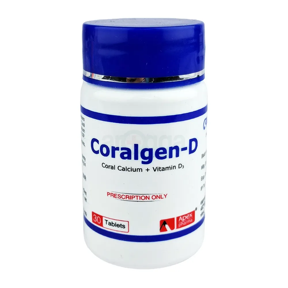 Coralgen D 500mg+200IU Tablet