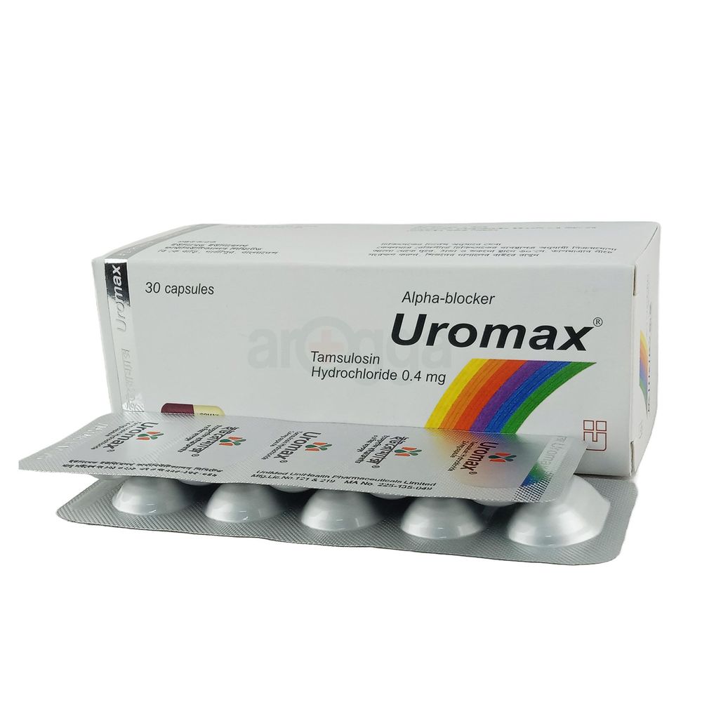 Uromax 0.4 0.4mg Capsule - ইউরোম্যাক্স ০.৪ মি.গ্রা. ক্যাপসুল - Arogga ...