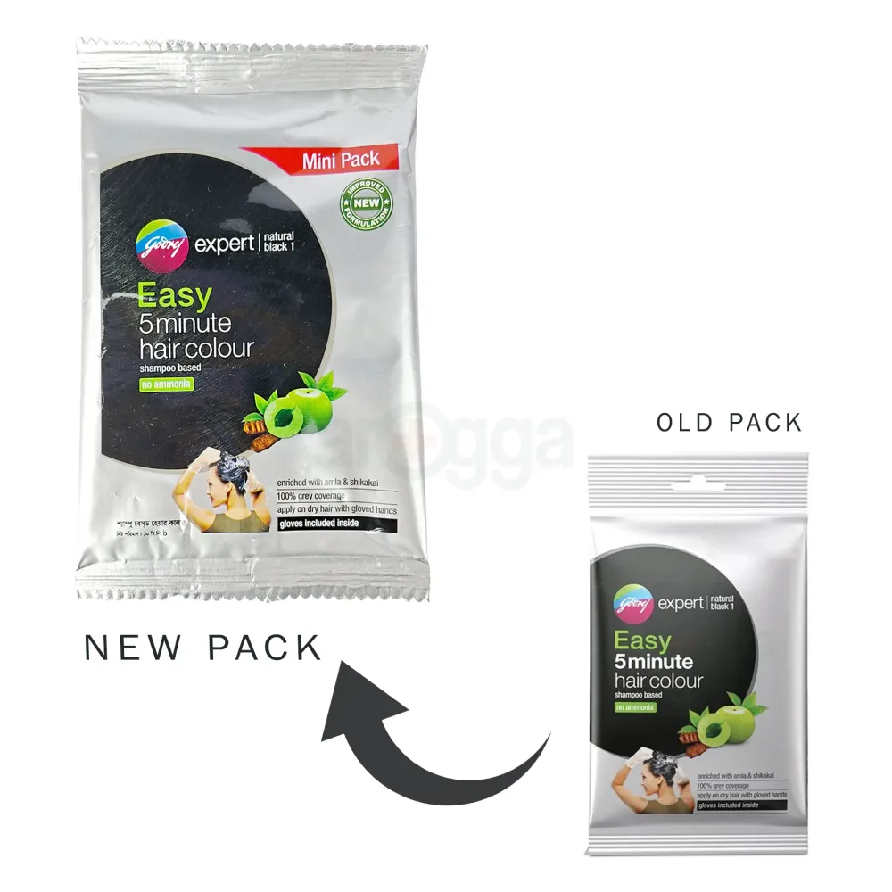 Godrej Expert Easy 5 Minute Hair Colour (Natural Black) 18ml  
