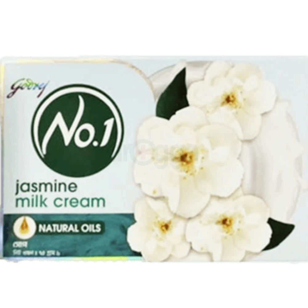 Godrej No.1 Jasmine Milk Cream Soap 100gm  