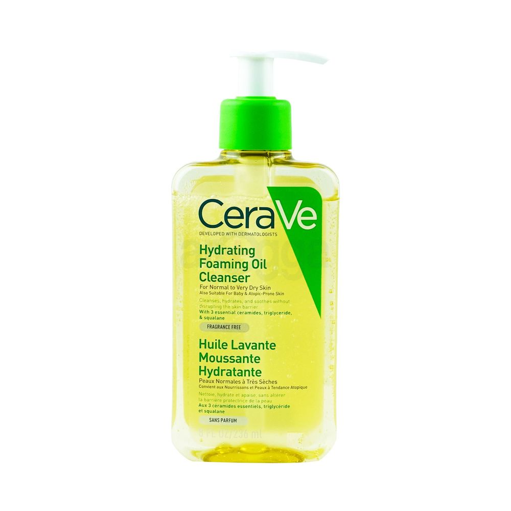 Cerave Hydrating Foaming Oil Cleanser for Normal to Very Dry Skin  