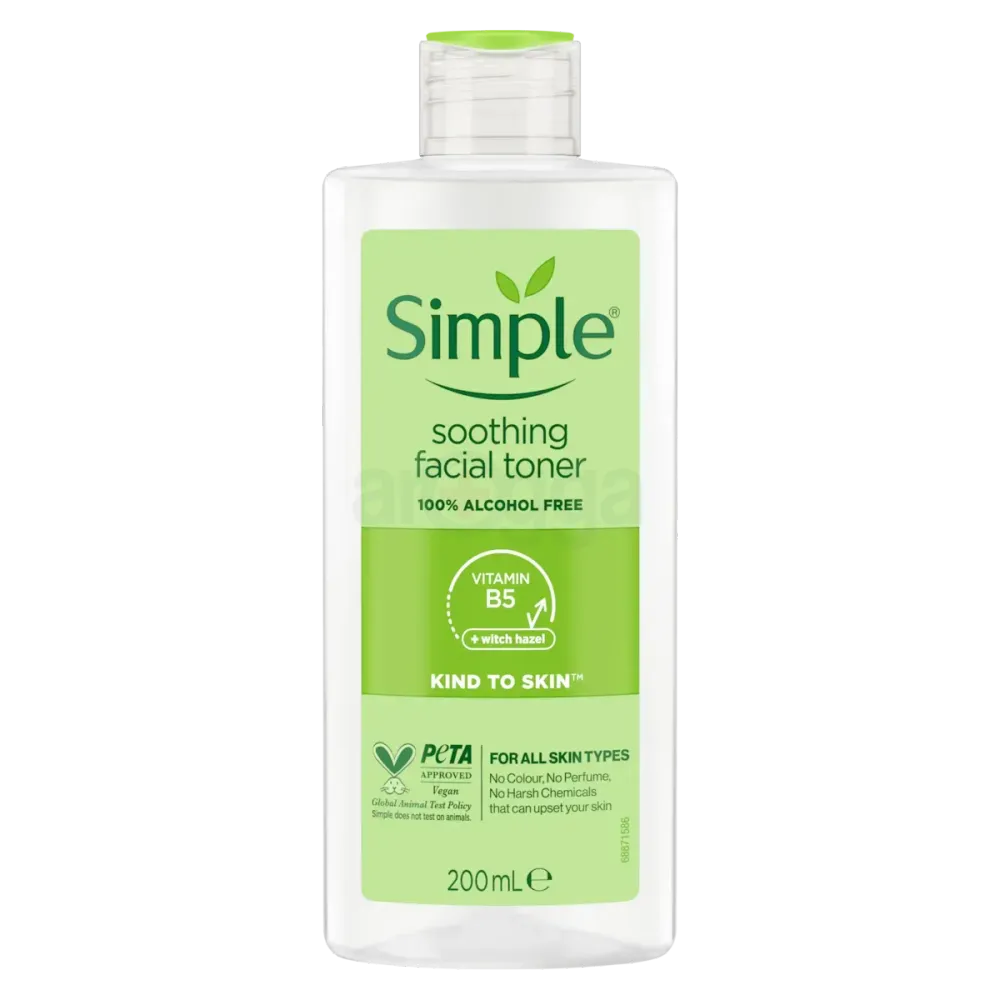 Simple Kind to Skin Soothing Facial Toner with Vitamin B5 & Witch Hazel  