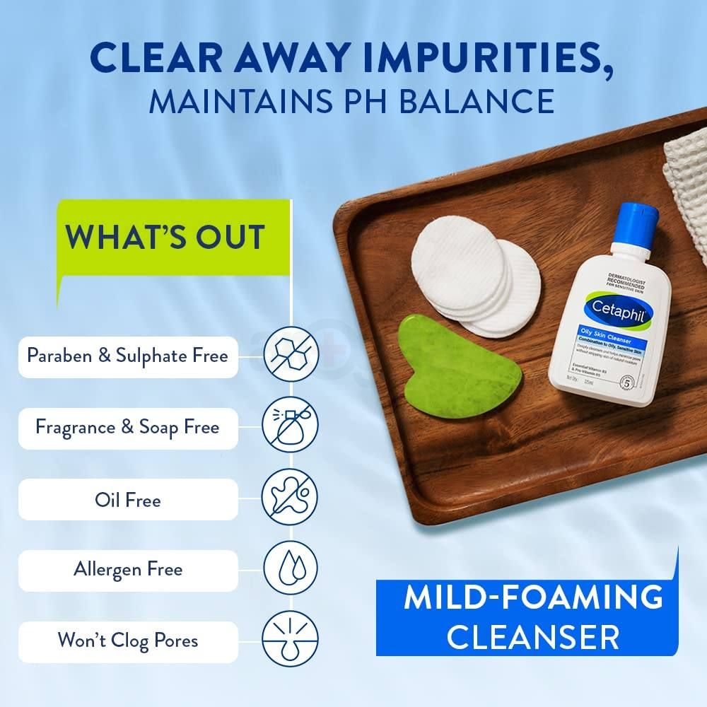 Cetaphil Oily Skin Cleanser For Combination to Oily, Sensitive Skin  