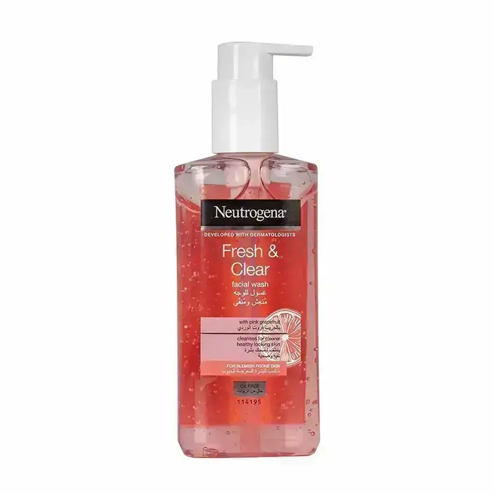 Neutrogena Fresh & Clear Facial Wash with Pink Grapefruit for Blemish Prone Skin  