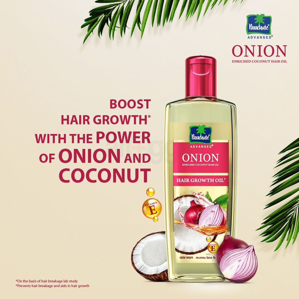 Parachute Advansed Onion Enriched Coconut Hair Growth Oil 200ml  