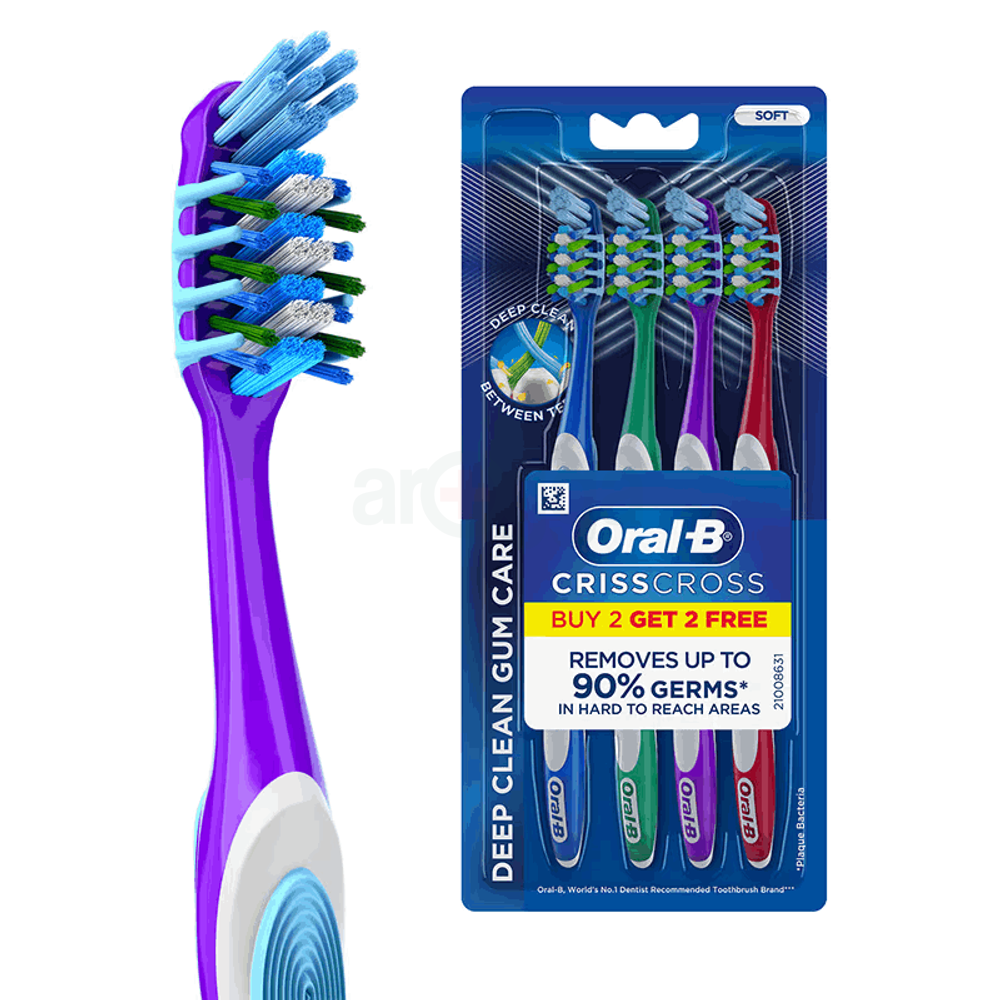 Oral-B CrissCross Deep Clean Gum Care Toothbrush-Soft (Buy 2 Get 2 Free)  