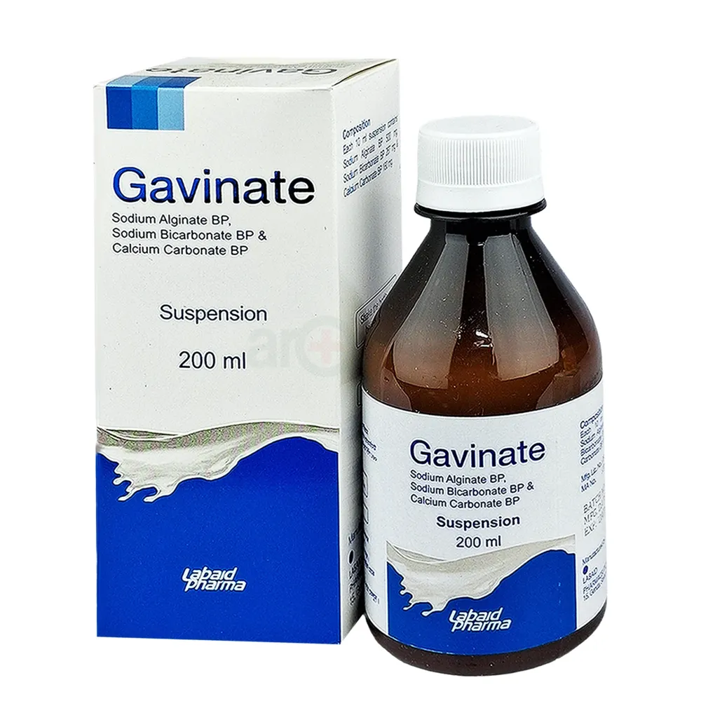 Gavinate 200ml 500mg+267mg+160mg/10ml Suspension