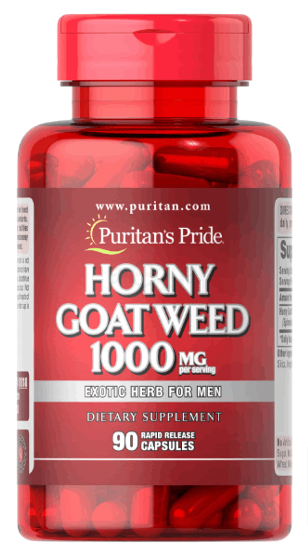 Puritan’s Pride Horny Goat Weed Exotic Herb For Men 1000mg 90 Capsules  