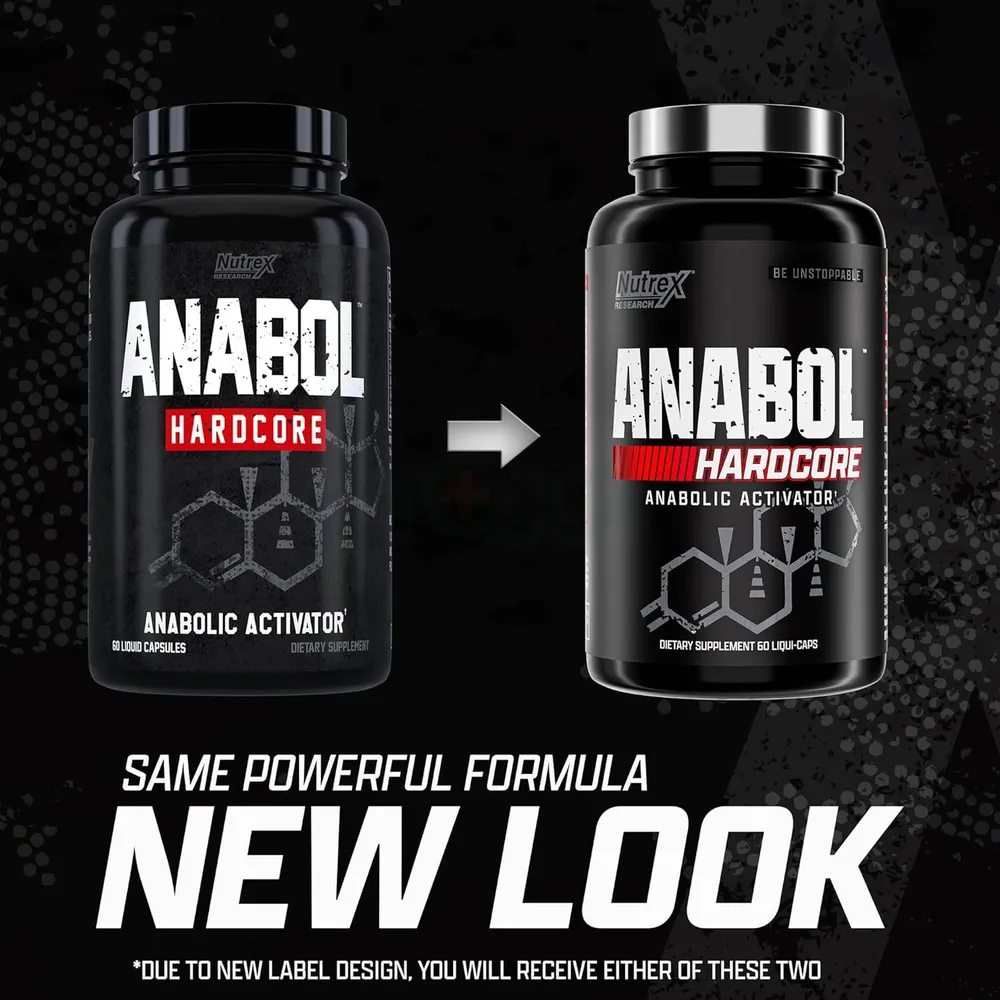 Nutrex Research Anabol Hardcore Anabolic Activator, Muscle Builder and Hardening Agent, 60 Pills  