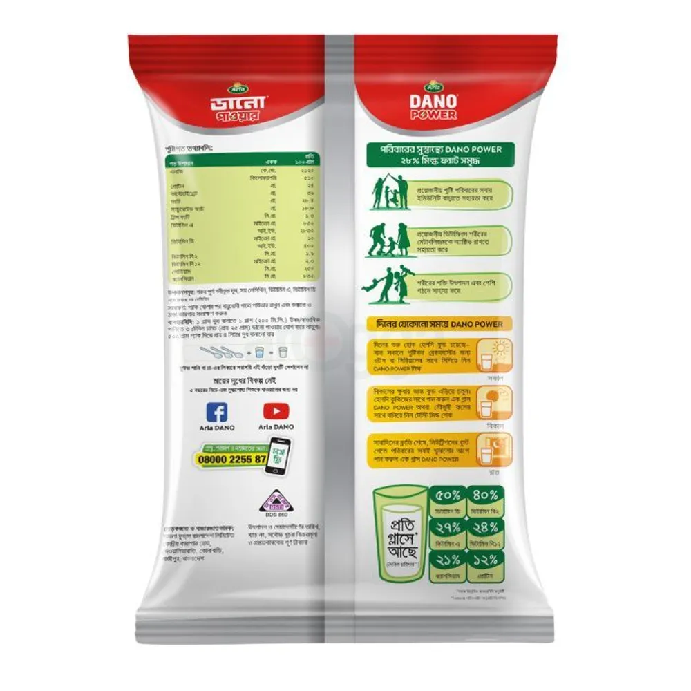 DANO Power Full Cream Milk Powder (Poly) 1kg  