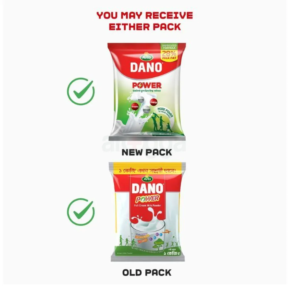 DANO Power Full Cream Milk Powder (Poly) 1kg  