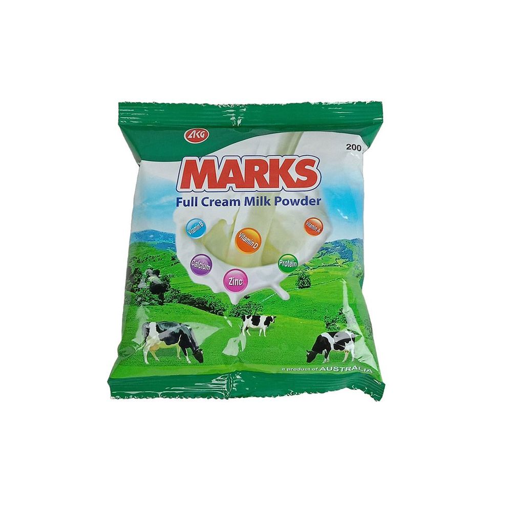 Marks Full Cream Milk Powder 200gm Poly  