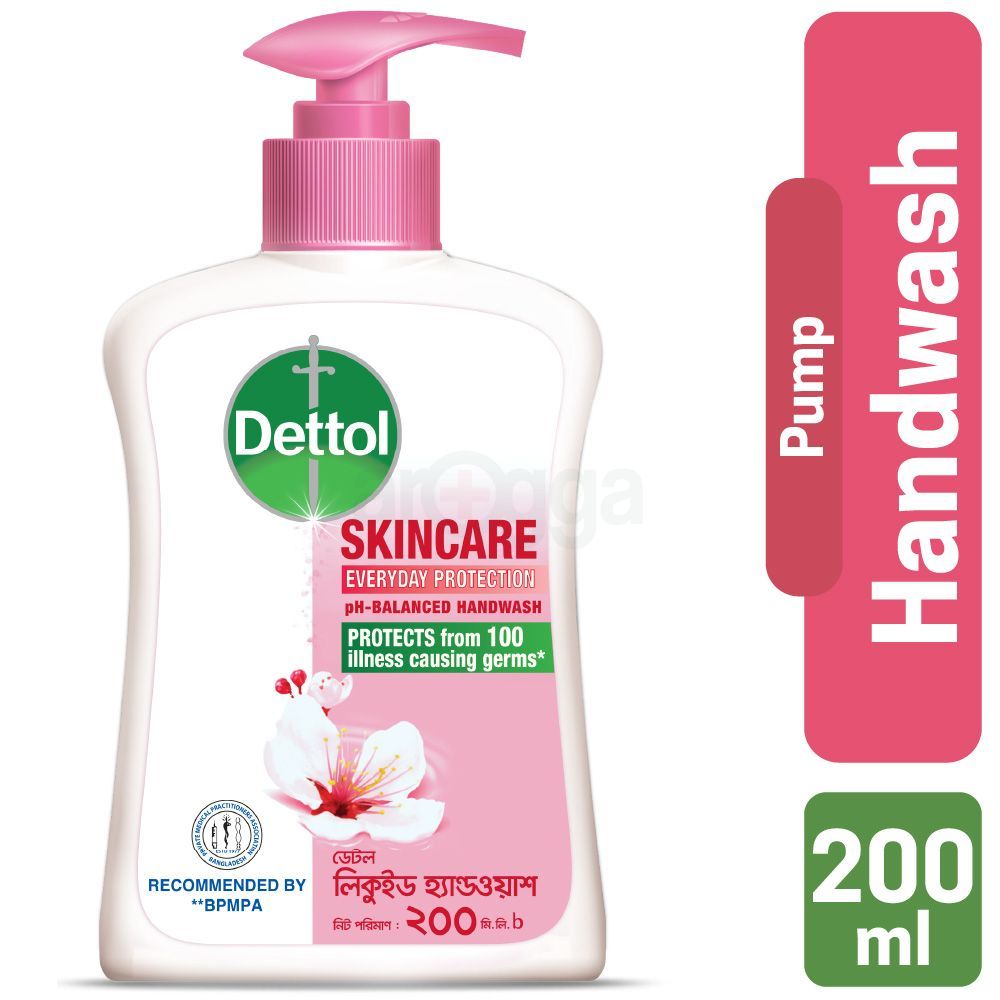 Dettol Skincare Liquid pH-Balanced Handwash Pump 200ml  