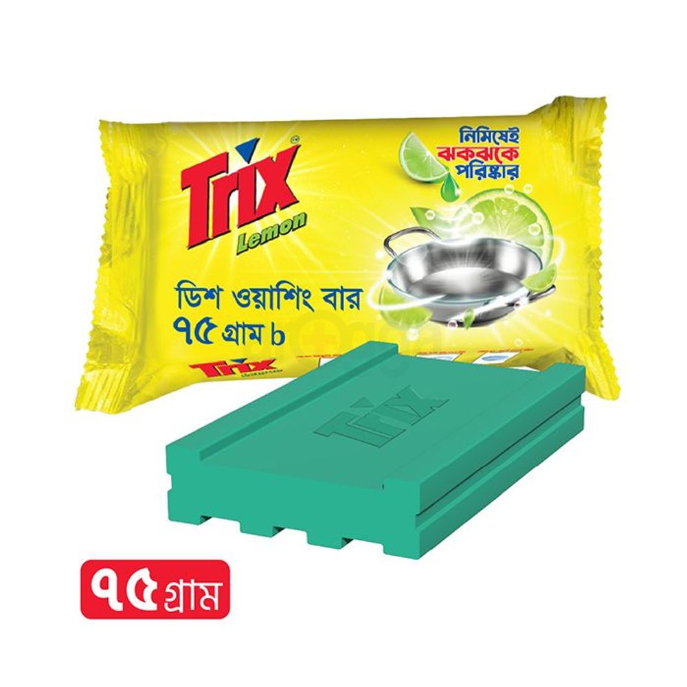 Trix Lemon Dish Washing Bar 75g  
