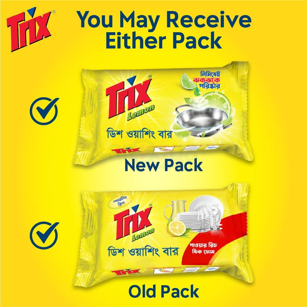 Trix Lemon Dish Washing Bar 75g  