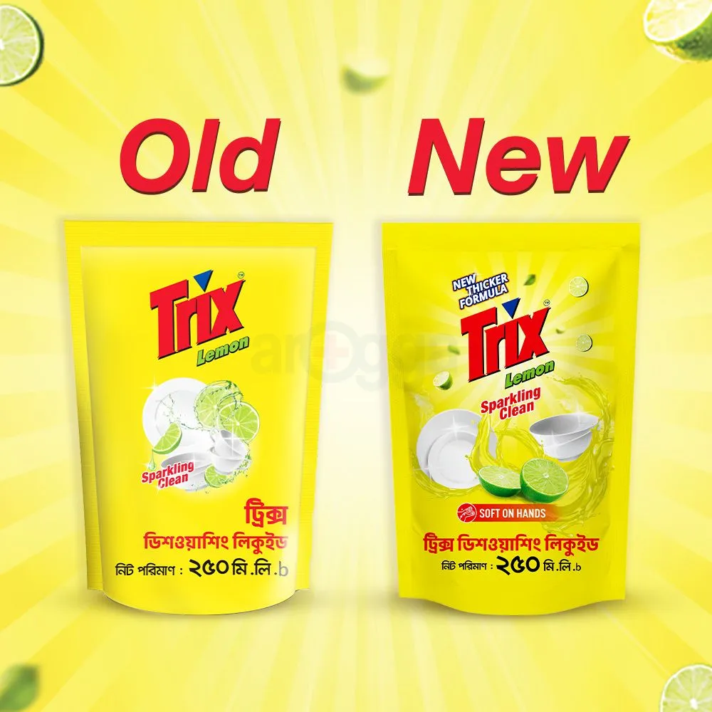Trix Dishwashing Liquid Lemon Poly 250ml  