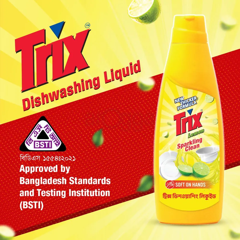 Trix Dishwashing Liquid Lemon Poly 250ml  