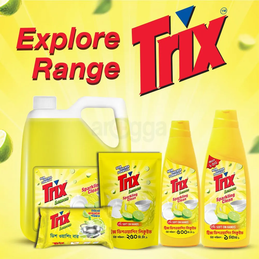 Trix Dishwashing Liquid Lemon Poly 250ml  