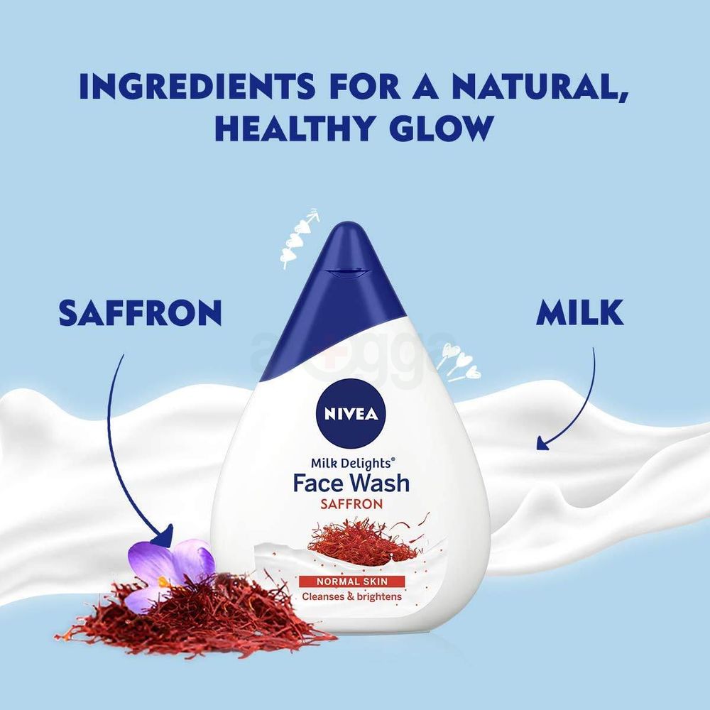 NIVEA Milk Delights Face Wash Precious Saffron (Normal Skin) 100ml  