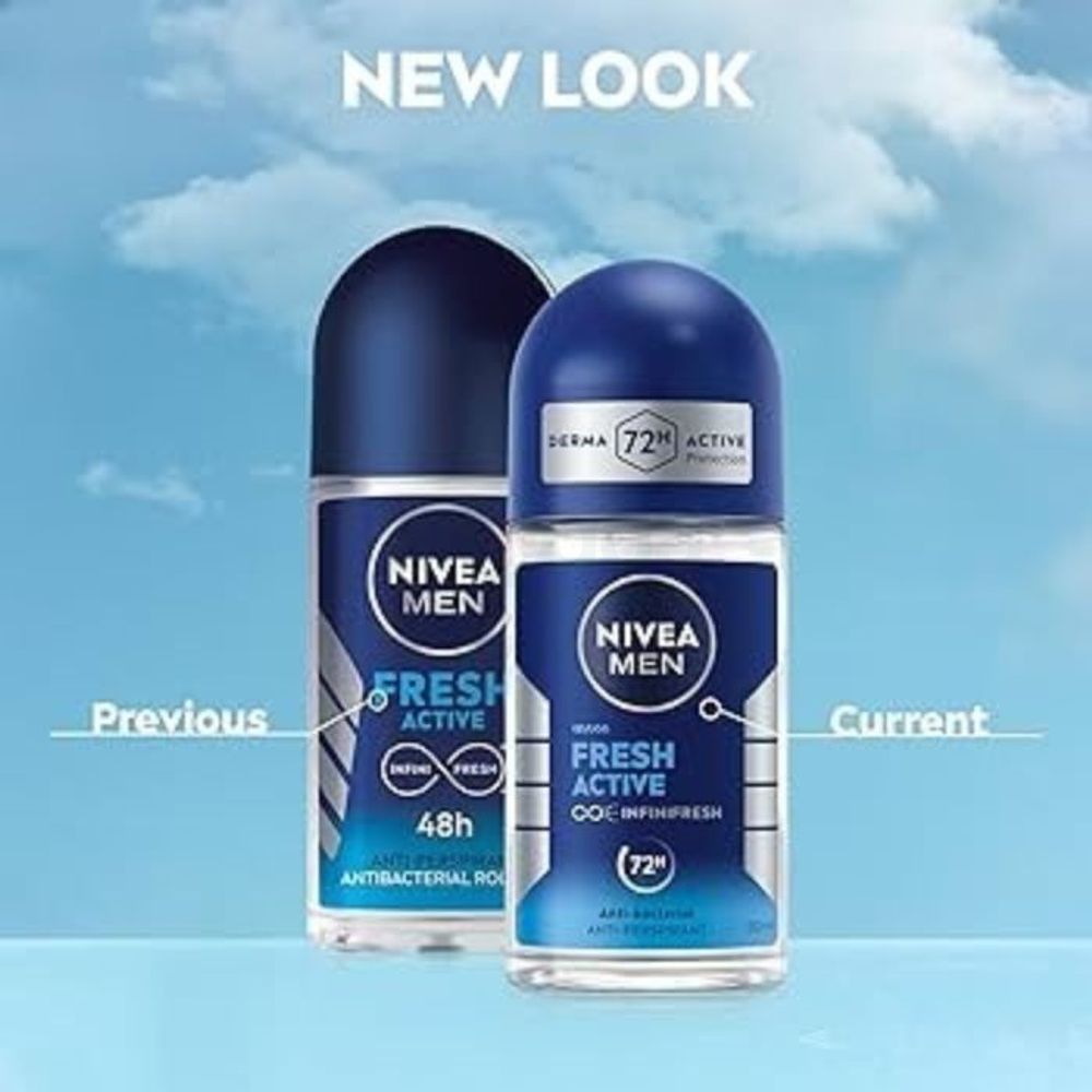 NIVEA MEN Roll On Fresh Active 50ml Arogga Beauty Store
