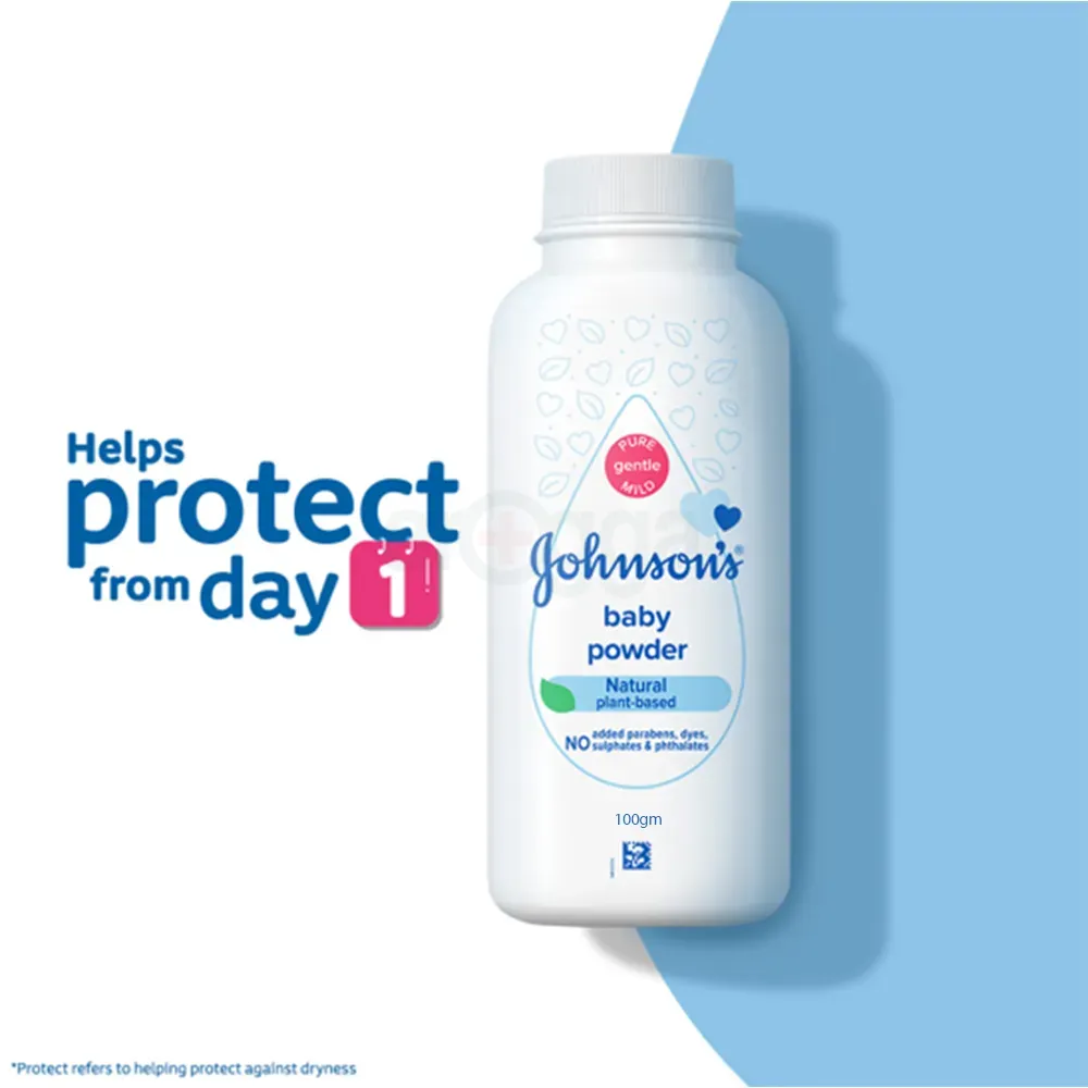 Johnsons Baby Powder Natural Plant Based 100g  