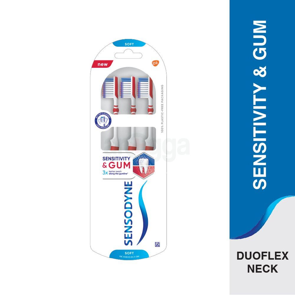 Sensodyne Sensitivity & Gum Toothbrush 3X effective on gums (Buy 2 Get 1)  