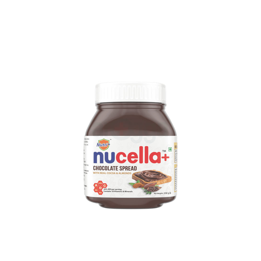 Nucella+ Chocolate  Bread Spread Cocoa &  Almonds 230gm  