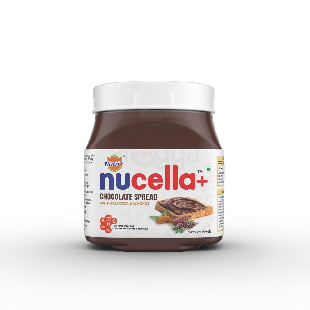 Nucella+ Chocolate  Bread Spread Cocoa &  Almonds 400gm  