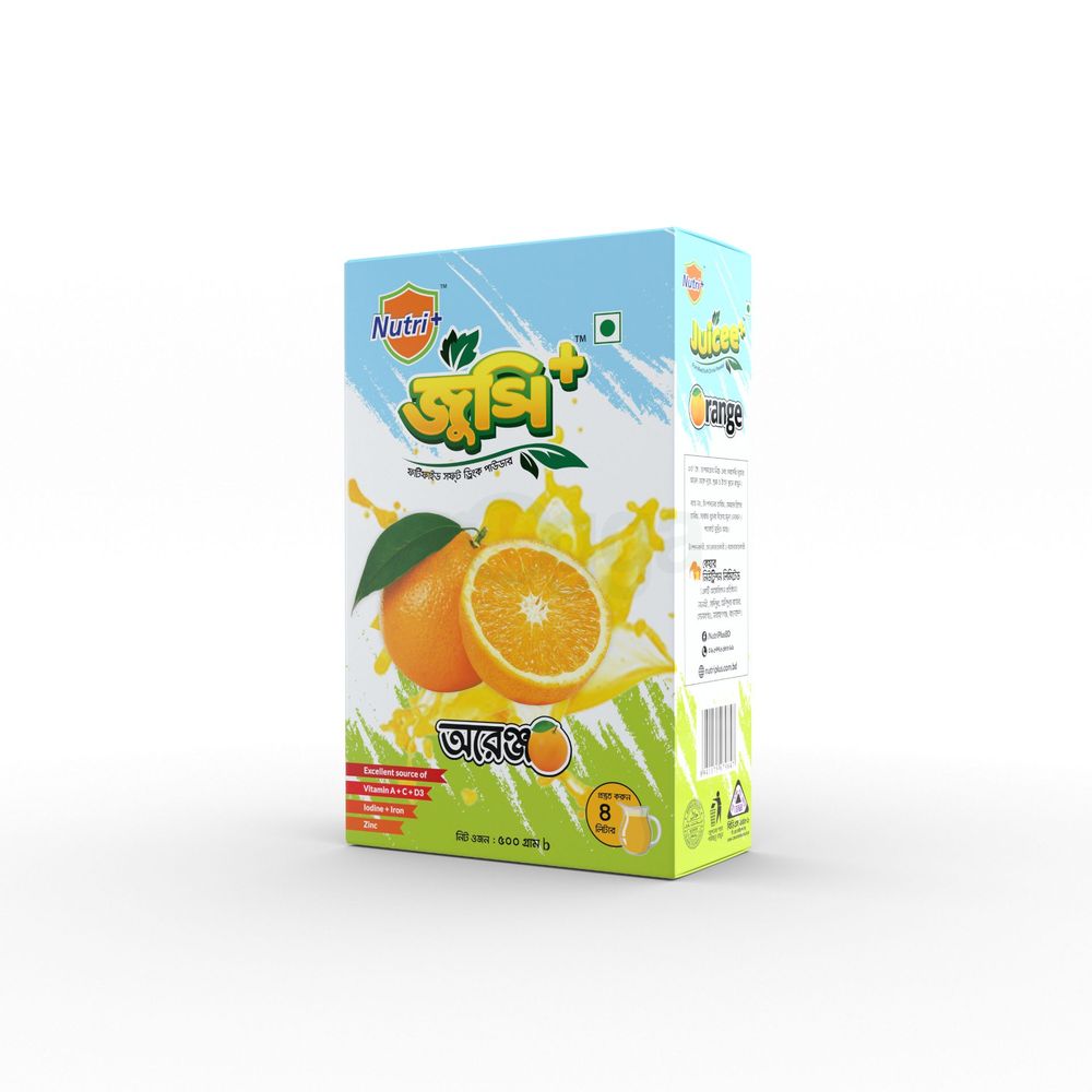 Juicee+ Orange Soft Drinks Powder - Box 500gm   