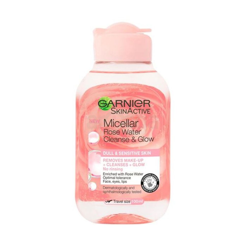 Garnier SkinActive Micellar Rose Water Cleanse & Glow for Dull & Sensitive Skin  