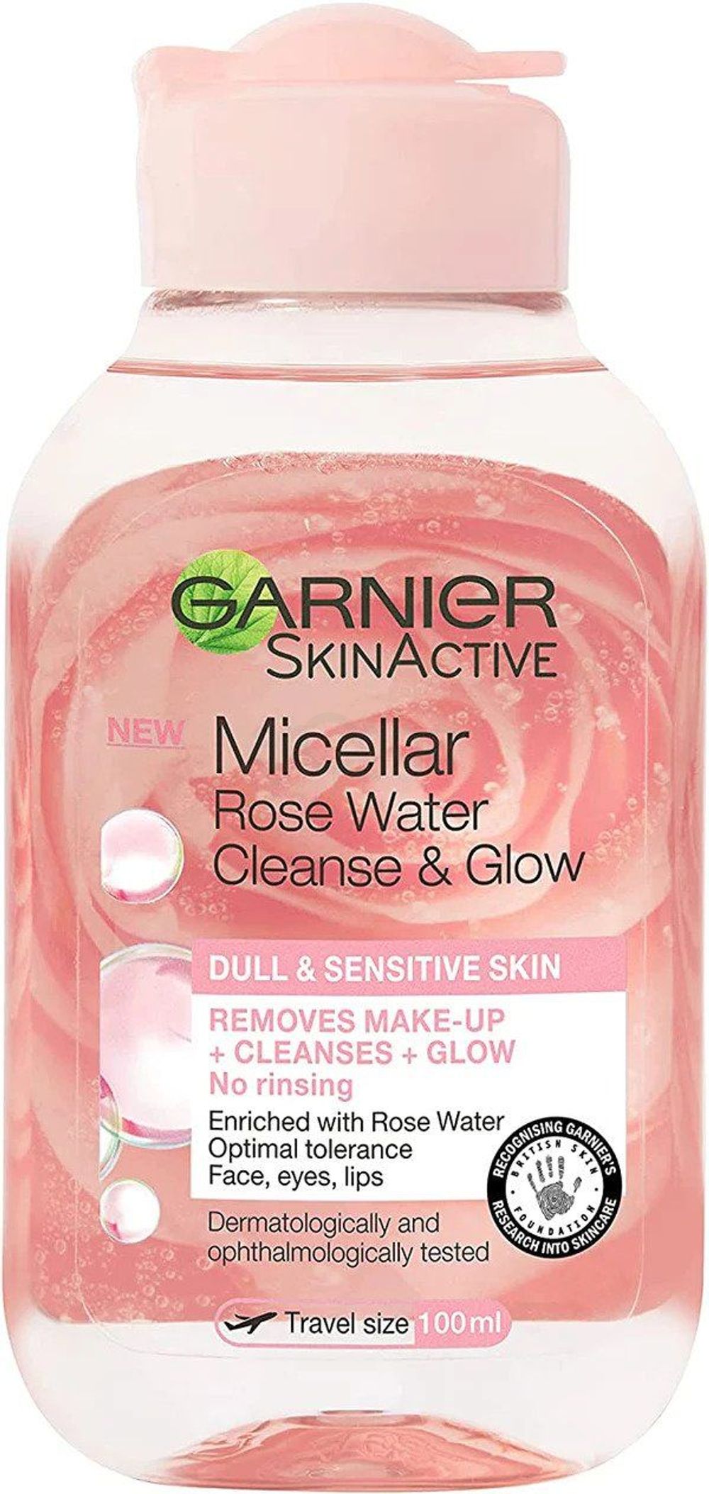 Garnier SkinActive Micellar Rose Water Cleanse & Glow for Dull & Sensitive Skin  