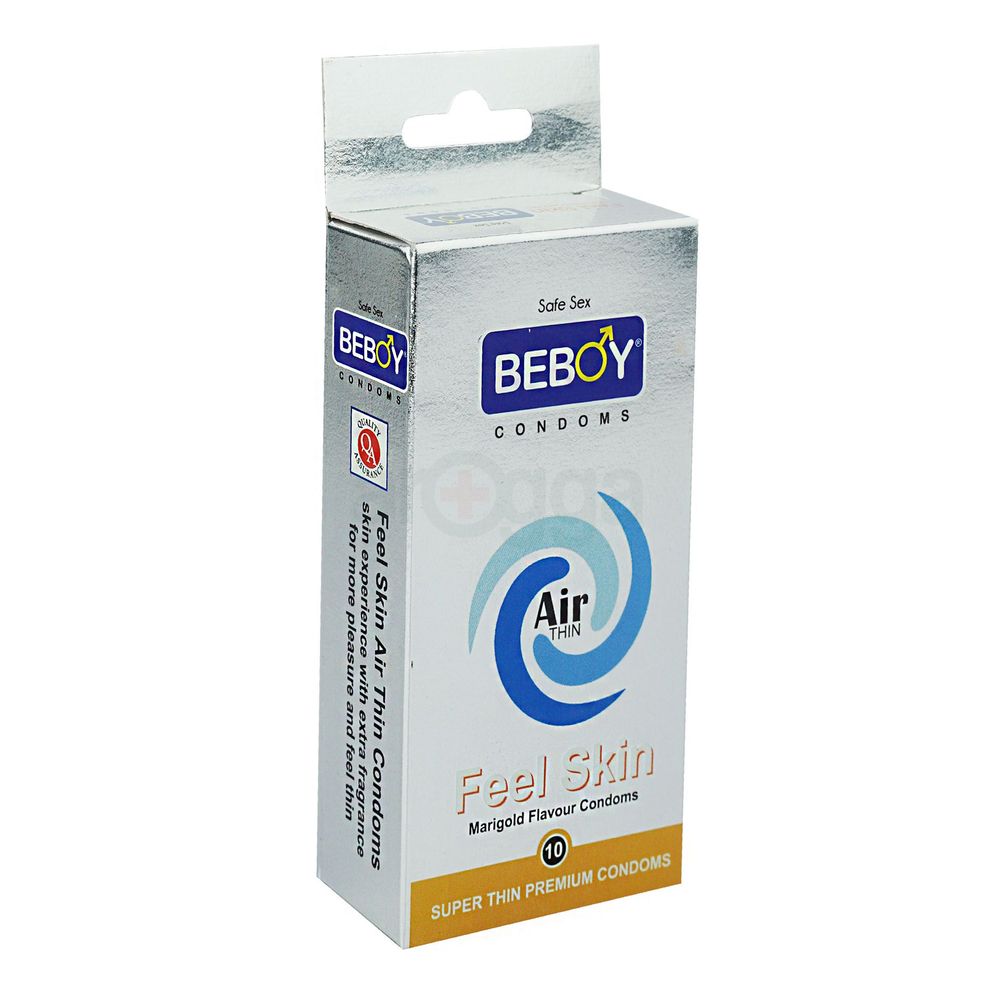 Beboy Air Thin Feel Skin Super Thin (Marigold) Condom - 10Pcs Pack(India)  