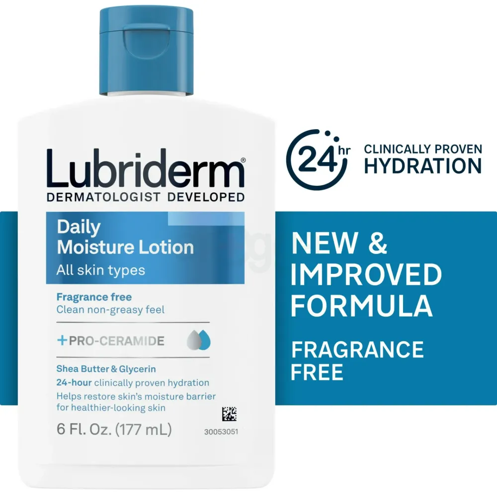 Lubriderm Daily Moisture Lotion for All Skin Types with Shea Butter & Glycerin  